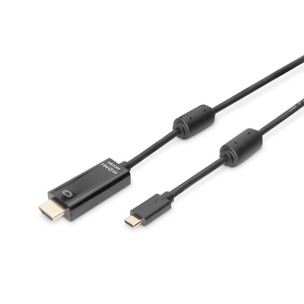DIGITUS AK-300330-020-S - USB Type-C Adapterkabel, Typ-C auf HDMI A St/St, 2.0m, 4K/60Hz, 18GB, CE, swl, gold