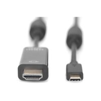 DIGITUS AK-300330-050-S - USB Type-C Adapterkabel, Typ-C auf HDMI A St/St, 5.0m, 4K/60Hz, 18GB, CE, sw, gold