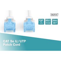 DIGITUS DK-1512-050/WH - CAT 5e U-UTP Patchkabel, PVC AWG 26/7, Länge 5 m, Farbe Weiß