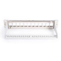 DIGITUS DN-91419 - Modular Patch Panel, geschirmt, 12-Port Blank,1HE,254mm (10") Rack Mount, grau RAL 7035