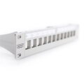 DIGITUS DN-91419 - Modular Patch Panel, geschirmt, 12-Port Blank,1HE,254mm (10") Rack Mount, grau RAL 7035