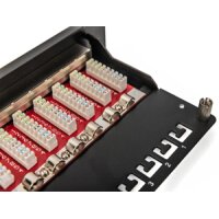 DIGITUS DN-91612S-EA - CAT 6A Patch Panel, geschirmt,12-Port 1HE, 10", Rack Mount,schwarz RAL 9005