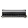 DIGITUS DN-91612S-EA - CAT 6A Patch Panel, geschirmt,12-Port 1HE, 10", Rack Mount,schwarz RAL 9005