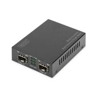 DIGITUS DN-82133 - Gigabit Multimode zu Singlemode Medienkonverter SFP bis SFP, 155Mbps, 1.25Gbps, 850nm bis 1550nm