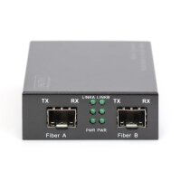 DIGITUS DN-82133 - Gigabit Multimode zu Singlemode Medienkonverter SFP bis SFP, 155Mbps, 1.25Gbps, 850nm bis 1550nm