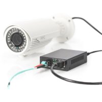 DIGITUS DN-82140 - Gigabit Ethernet PoE+ Medienkonverter, SFP SFP offener Slot, 802.3at, 30W, ohne SFP Modul