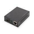 DIGITUS DN-82140 - Gigabit Ethernet PoE+ Medienkonverter, SFP SFP offener Slot, 802.3at, 30W, ohne SFP Modul