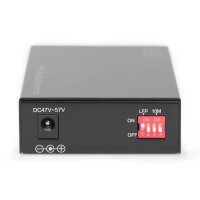 DIGITUS DN-82150 - Gigabit Ethernet PoE+ Medienkonverter, Multimode 802.3at, 30W, SC connector, bis zu 0.5km