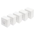 DIGITUS DN-9006/B5-N - CAT 6 Anschlussdose, geschirmt, 2x RJ45 8P8C, LSA, Reinweiß, Aufputz, Set= 5 Stk.