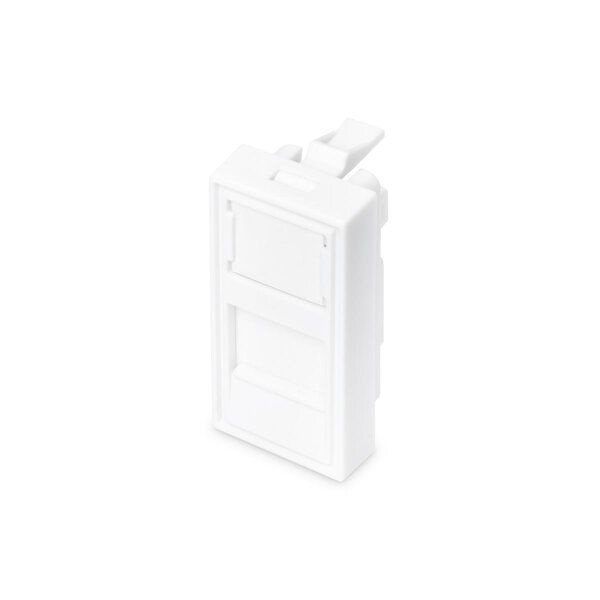 DIGITUS DN-93802-1-SH - 22.5x45mm 1-Port Blende mit transp. Schriftfeld für DN-93802-5, Inhalt: 1x Blende, RAL9003