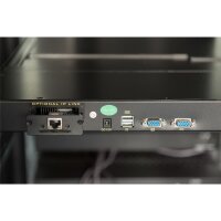DIGITUS DS-72211-1US - Modulare Konsole mit 19" TFT (48,3cm), 1-Port KVM & Touchpad, US Tastatur, RAL 9005 sw