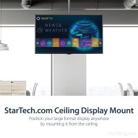 StarTech.com TV-Deckenhalterung - Vollbewegliche - Universelle - Hängende Einzelbildschirmhalterung mit Langem - Verstellbarem Teleskopmast - Neigbar/Schwenkbar - VESA-Halterung für 32"-75" Bildschirme - 50 kg - 81,3 cm (32") - 190,5 cm (75") - 200 x 200