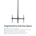 StarTech.com TV-Deckenhalterung - Vollbewegliche - Universelle - Hängende Einzelbildschirmhalterung mit Langem - Verstellbarem Teleskopmast - Neigbar/Schwenkbar - VESA-Halterung für 32"-75" Bildschirme - 50 kg - 81,3 cm (32") - 190,5 cm (75") - 200 x 200