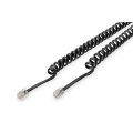 DIGITUS AK-460101-020-S - UAE Anschlusskabel, RJ10 St/St, 2.0m, CU, 4x7x0,12mm, flach, helic, sw