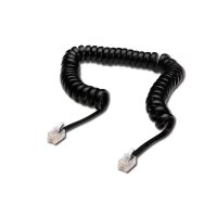 DIGITUS AK-460101-040-S - UAE Anschlusskabel, RJ10 St/St, 4.0m, CU, 4x7x0,12mm, flach, helic, sw