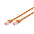 DK-1644-005/OR - CAT 6 S-FTP Patchkabel, Cu, LSZH AWG 27/7,  0,5 m,  Orange