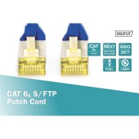 DK-1644-A-0025/B - CAT 6A S-FTP patch cable, Cu, LSZH AWG 26/7,  0,25 m,  Blau