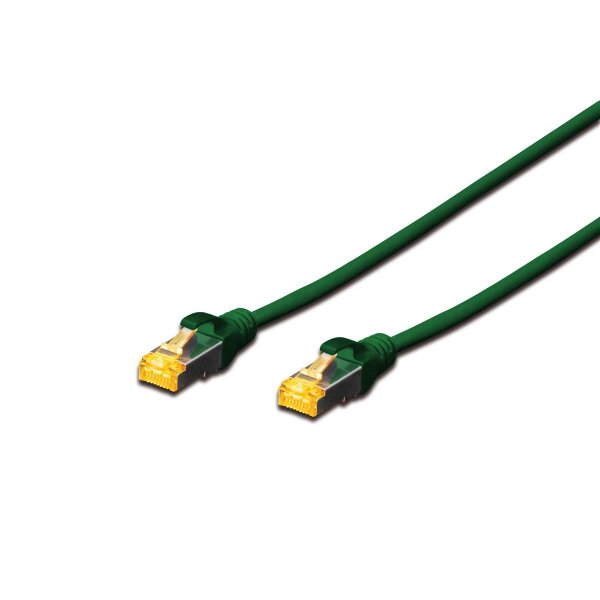 DK-1644-A-0025/G - CAT 6A S-FTP patch cable, Cu, LSZH AWG 26/7,  0,25 m,  Grün