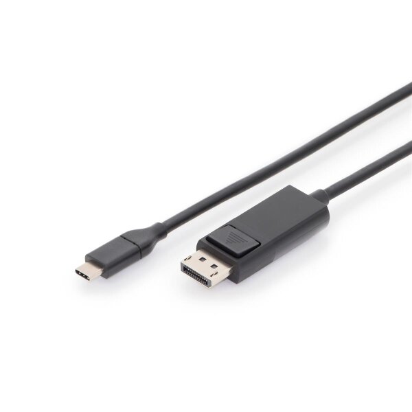 DIGITUS AK-300333-020-S - USB Type-C Adapterkabel, Type-C auf DP St/St, 2,0m, 4K/60Hz, 32,4 GB, CE, sw, gold