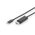 DIGITUS AK-300333-020-S - USB Type-C Adapterkabel, Type-C auf DP St/St, 2,0m, 4K/60Hz, 32,4 GB, CE, sw, gold