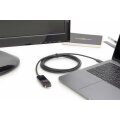 DIGITUS AK-300333-020-S - USB Type-C Adapterkabel, Type-C auf DP St/St, 2,0m, 4K/60Hz, 32,4 GB, CE, sw, gold