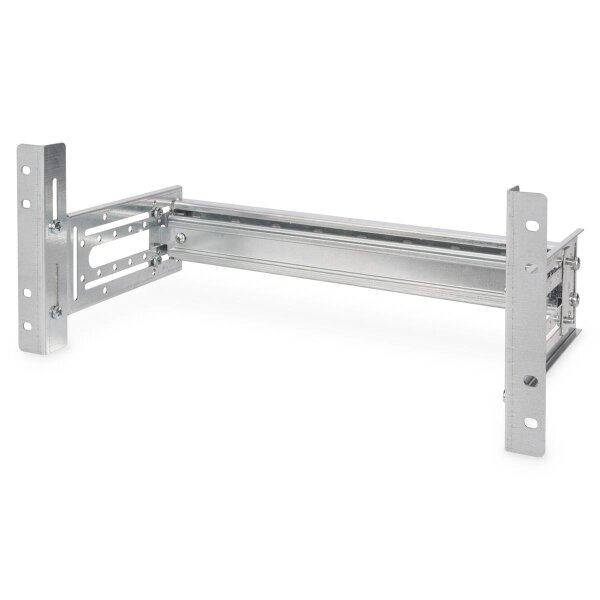 DIGITUS DN-19-DIN-4U - Hutschienenträger, 4HE, 178x483x223 mm, galvan. inkl. Hutschiene, variable Tiefe und Höhe