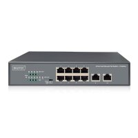 DIGITUS DN-95323-1 - Fast Ethernet PoE Switch 8-port PoE + 2-port uplink, 120W PoE Budget