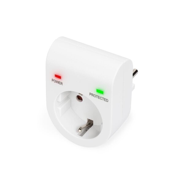 DIGITUS DN-95400 - Überspannungsschutz mit Power- und Schutz-LED safety outlet,16 A, 3.500W, TÜV-GS, CE-LVD, white