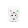DIGITUS DN-95400 - Überspannungsschutz mit Power- und Schutz-LED safety outlet,16 A, 3.500W, TÜV-GS, CE-LVD, white