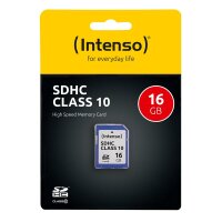 Intenso SD Karte Class 10 - 16 GB - SDHC - Klasse 10 - 25...