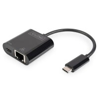 DIGITUS DN-3027 - USB-Type-C Gigabit Ethernet Adapter + PD mit Leistungsabgabefunktion