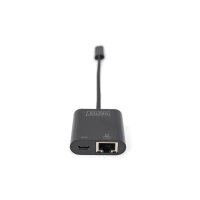 DIGITUS DN-3027 - USB-Type-C Gigabit Ethernet Adapter + PD mit Leistungsabgabefunktion