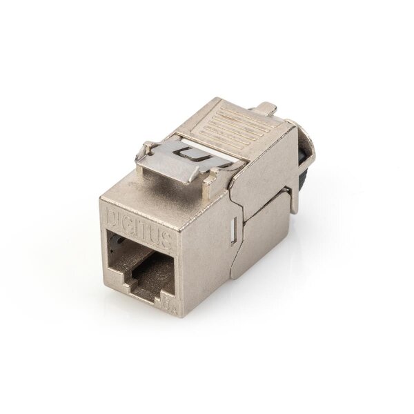 DIGITUS DN-93619-24 - CAT 6A Keystonebuchse, STP, werkzeugfrei, Staubsch int. Kabelmanager,Metall-Snap-In, Set: 24 Stk.