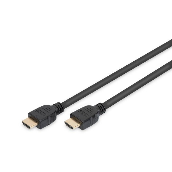 DIGITUS AK-330124-010-S - HDMI Ultra High Speed Anschlusskabel, Typ A St/St, 1,0m, mit Ethernet, UHD 8K 60Hz, gold, sw