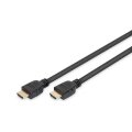 DIGITUS AK-330124-020-S - HDMI Ultra High Speed Anschlusskabel, Typ A St/St, 2,0m., mit Ethernet, UHD 8K 60Hz, gold, sw