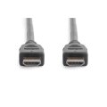 DIGITUS AK-330124-020-S - HDMI Ultra High Speed Anschlusskabel, Typ A St/St, 2,0m., mit Ethernet, UHD 8K 60Hz, gold, sw