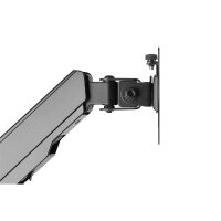 DIGITUS DA-90372 - Sit-Stand Workstation Wand Einzelmontage, schwarz max. Bel.: 1-8 kg,max. Monitorgröße: 17"-32"