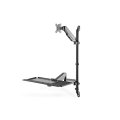 DIGITUS DA-90372 - Sit-Stand Workstation Wand Einzelmontage, schwarz max. Bel.: 1-8 kg,max. Monitorgröße: 17"-32"