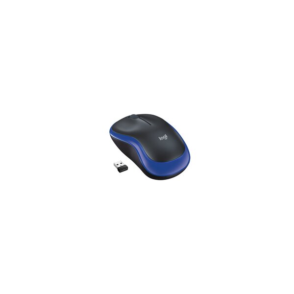 Logitech M185 - Beidhändig - Optisch - RF Wireless - 1000 DPI - Blau