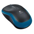Logitech M185 - Beidhändig - Optisch - RF Wireless - 1000 DPI - Blau