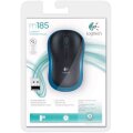 Logitech M185 - Beidhändig - Optisch - RF Wireless - 1000 DPI - Blau