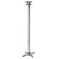 Techly Profi Deckenhalterung für Beamer, ausziehbar, 110-197cm, Silber