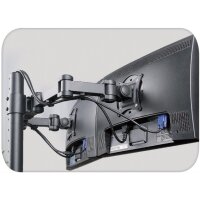 Techly Schreibtischhalterung für 2 LCD TV LED 13"-27", diagonal, mit Klemme