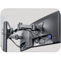 Techly Schreibtischhalterung für 2 LCD TV LED 13"-27", diagonal, mit Klemme