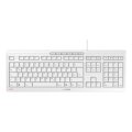 Cherry STREAM KEYBOARD - Kabelgebundene Tastatur - hellgrau - USB (QWERTZ - DE) - Volle Größe (100%) - Kabelgebunden - USB - Mechanischer Switch - QWERTZ - Weiß