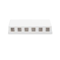 DIGITUS DN-93705 - Aufputzbox für Keystone Module reinweiß, 6-Port