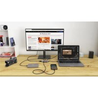 i-tec Metal USB-C Nano Dock 4K HDMI + Power Delivery 100 W - Verkabelt - USB 3.2 Gen 1 (3.1 Gen 1) Type-C - 100 W - Silber - Türkis - MicroSD (TransFlash) - SD - 3840 x 2160 Pixel