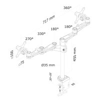 Neomounts FPMA-D935D Monitorarm 14-27" - Klemme -...