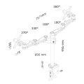 Neomounts FPMA-D935D Monitorarm 14-27" - Klemme - 35,6 cm (14") - 68,6 cm (27") - 100 x 100 mm - Höhenverstellung - Silber