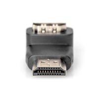 DIGITUS AK-330502-000-S - HDMI Adapter, Typ A, 90ø angled St/Bu, Ultra HD 60p, sw, gold